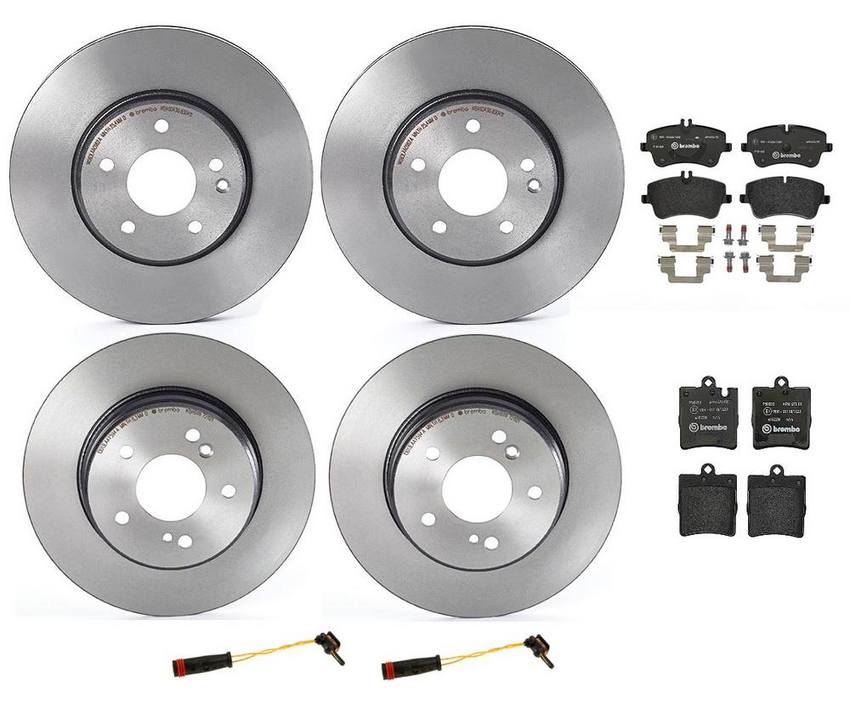 Brembo Brake Pads and Rotors Kit - Front and Rear (300mm/290mm) (Low-Met)